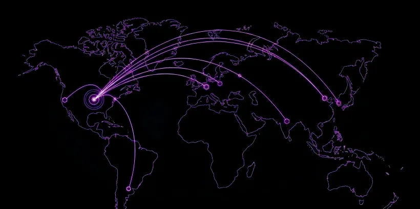 CyberRange — simulated cyber attack map